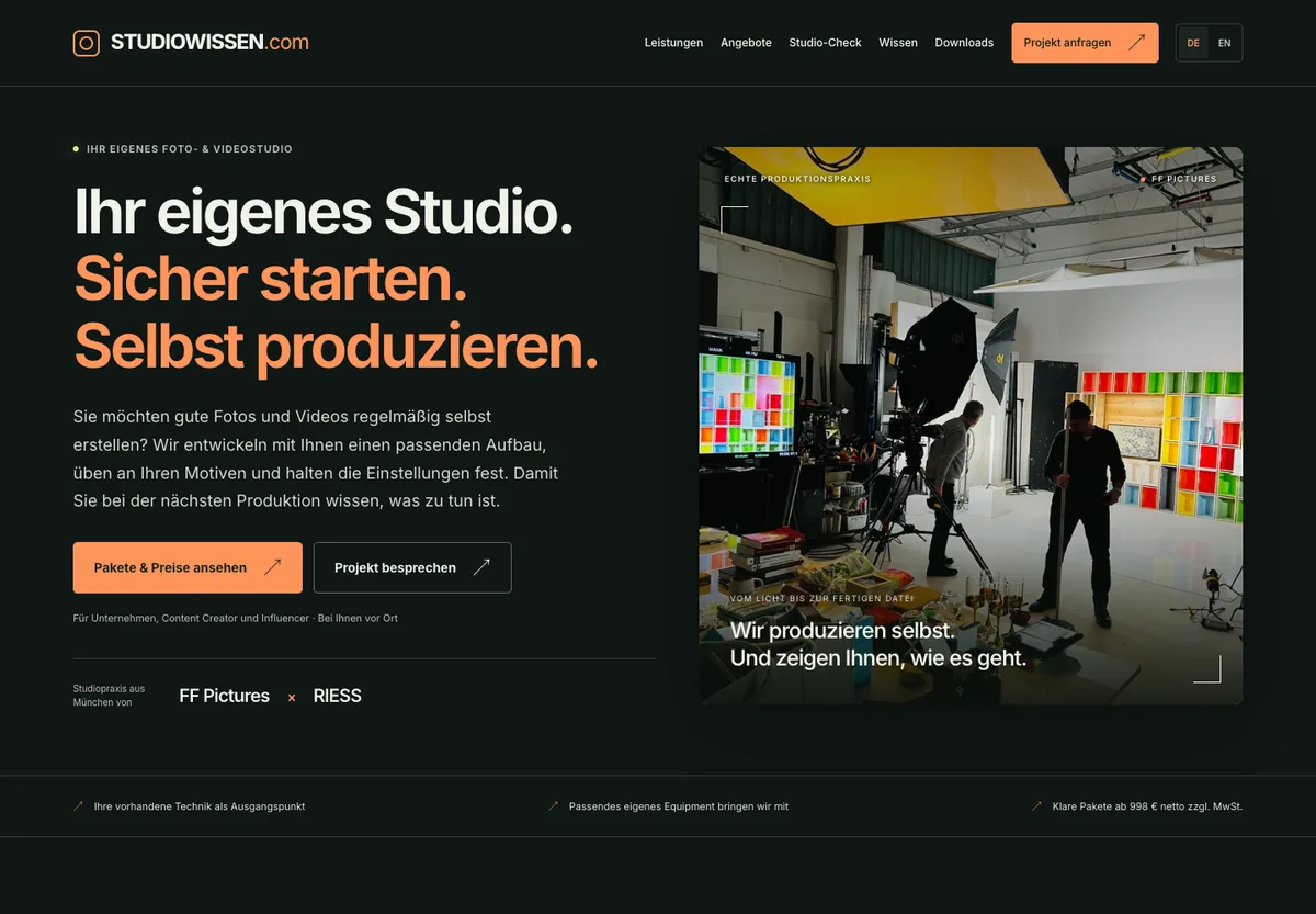 Einblick in das Projekt STUDIOWISSEN